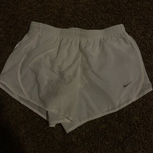 nike shortie shorts white